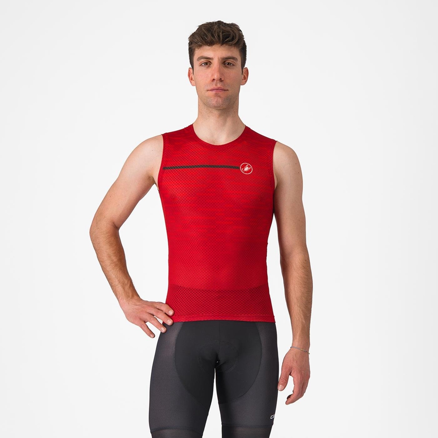 Castelli INSIDER SLEEVELESS Mez Férfi Sötétpiros | EGPSAKH-82