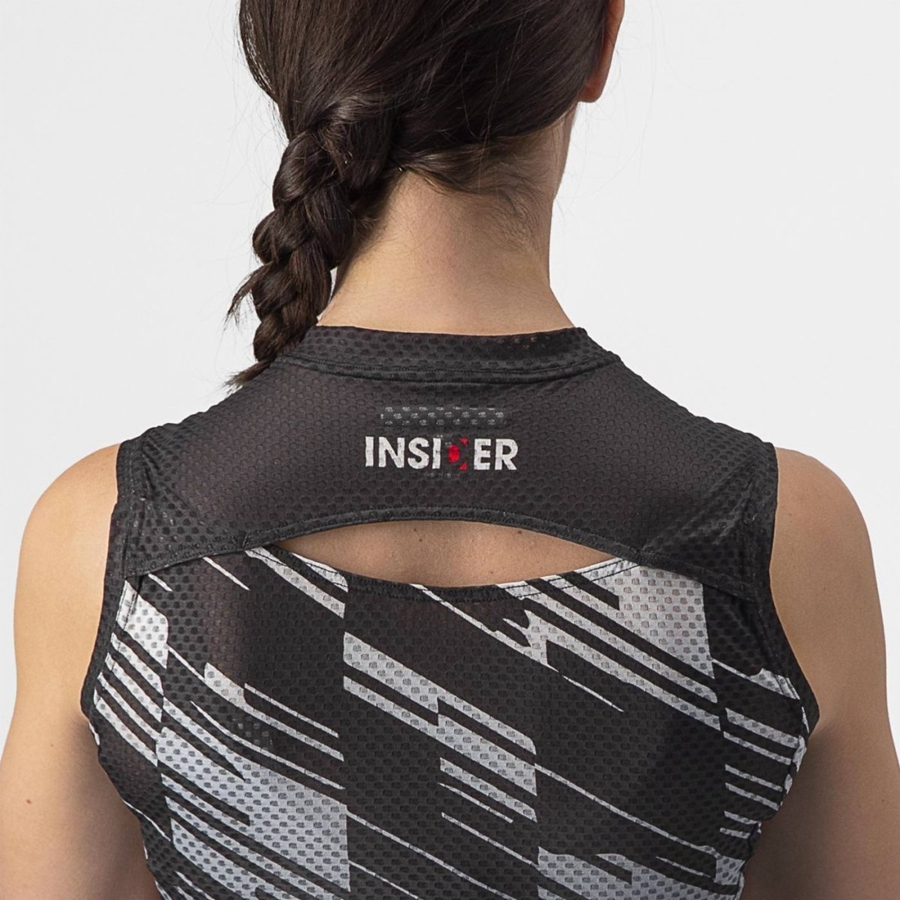 Castelli INSIDER W SLEEVELESS Mez Női Fekete | RCOQGEX-83