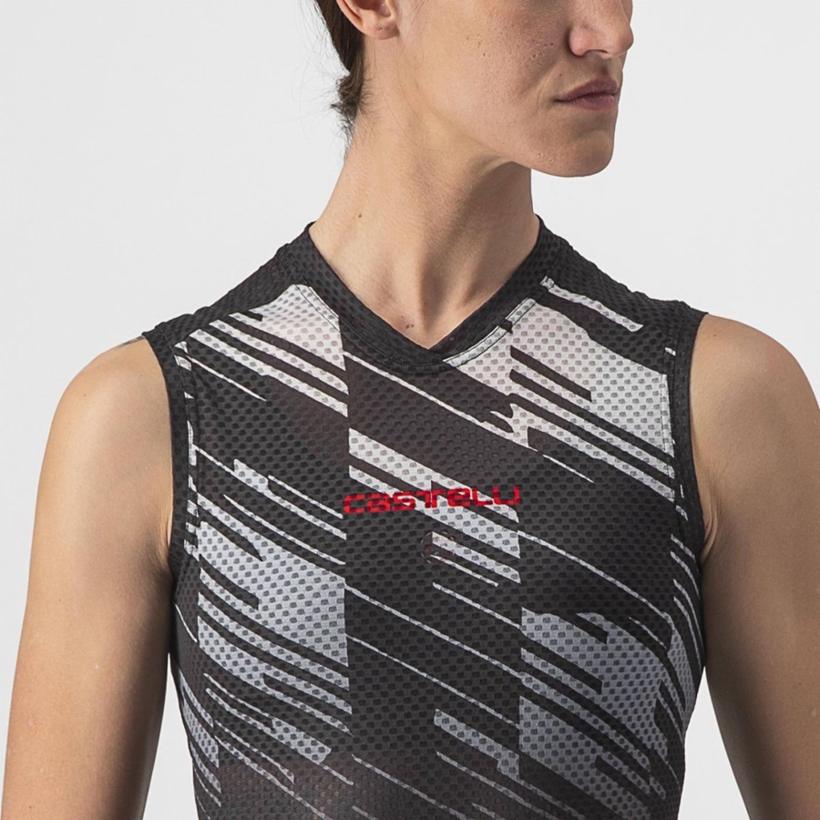 Castelli INSIDER W SLEEVELESS Mez Női Fekete | RCOQGEX-83