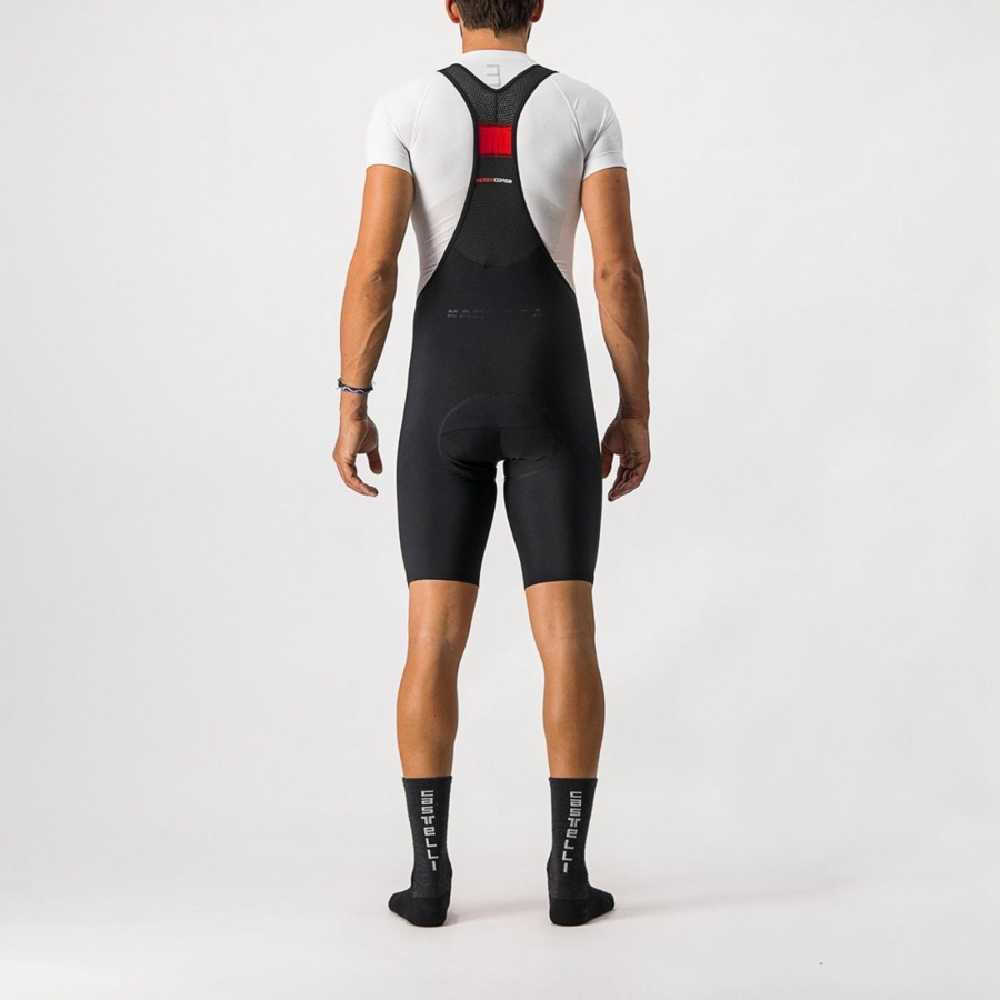 Castelli NANO FLEX PRO RACE Rövidnadrág Bib-vel Férfi Fekete | XPIGRLV-09