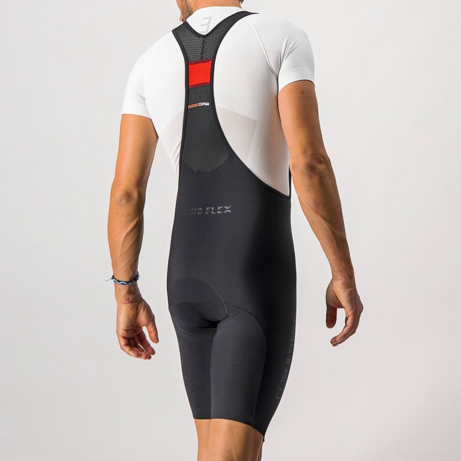 Castelli NANO FLEX PRO RACE Rövidnadrág Bib-vel Férfi Fekete | XPIGRLV-09