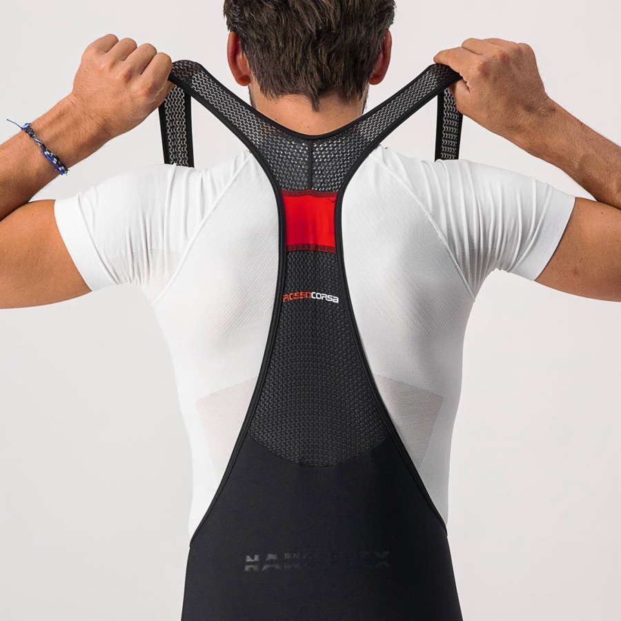 Castelli NANO FLEX PRO RACE Rövidnadrág Bib-vel Férfi Fekete | XPIGRLV-09