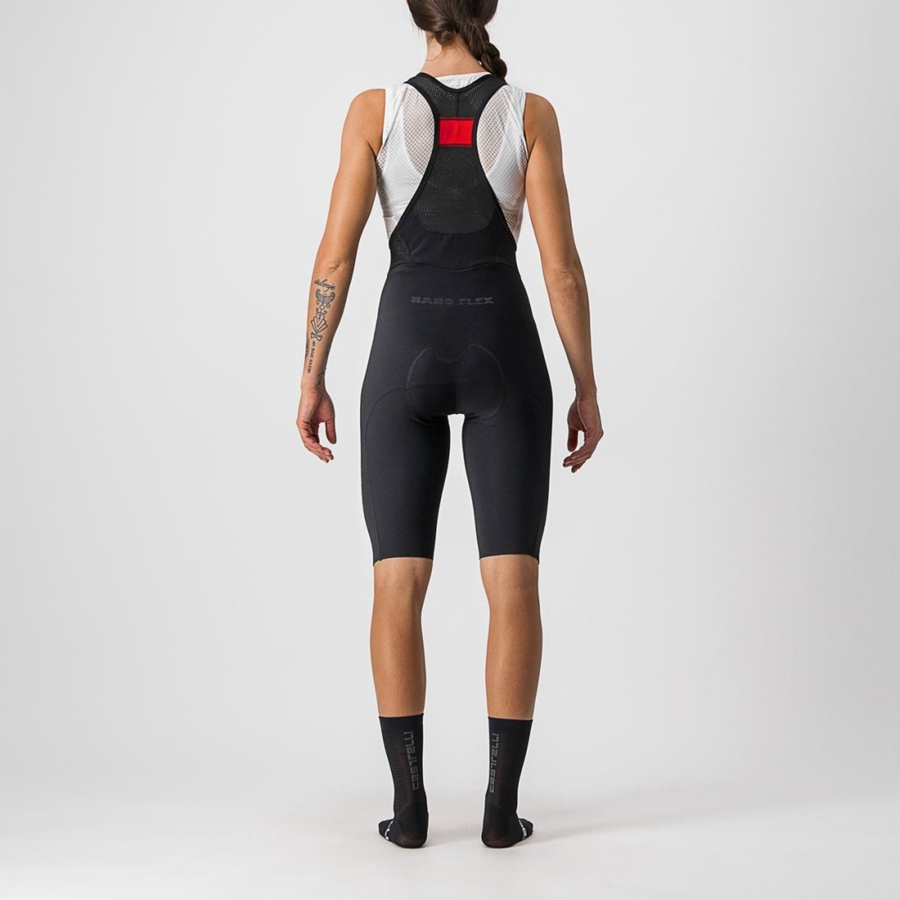 Castelli OMLOOP NANO W Rövidnadrág Bib-vel Női Fekete | GSJPYTL-37