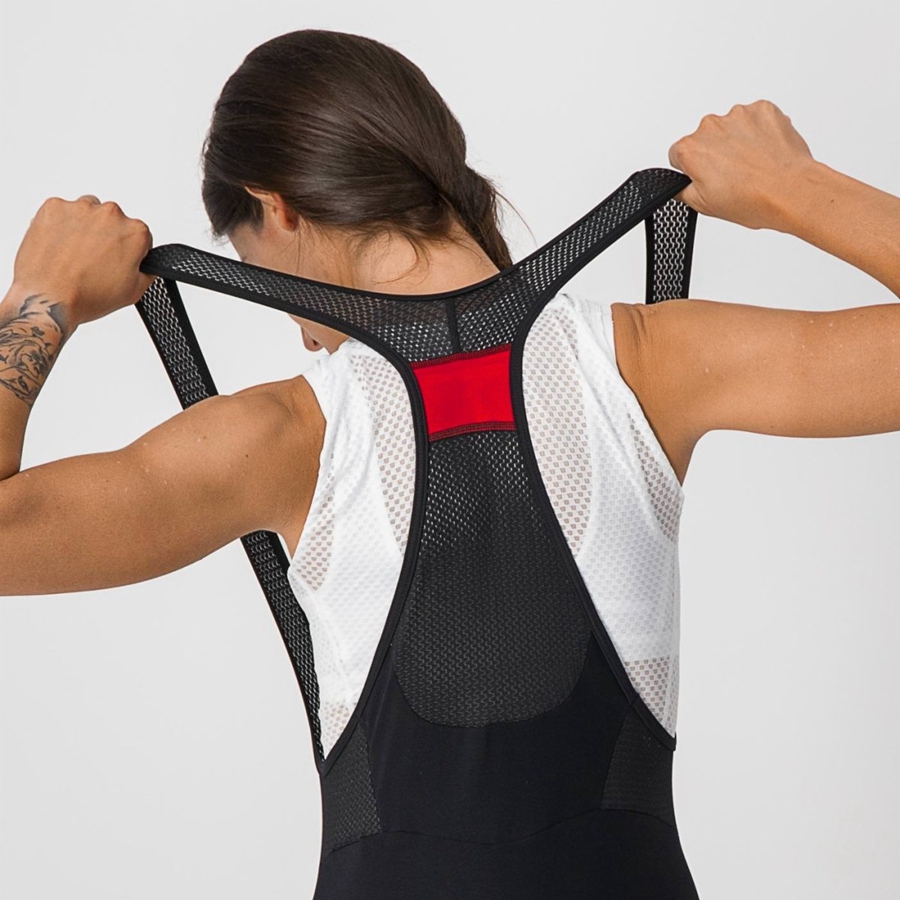 Castelli OMLOOP NANO W Rövidnadrág Bib-vel Női Fekete | GSJPYTL-37