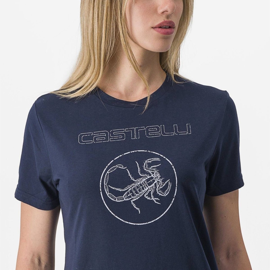 Castelli PEDALARE TEE Casual Női Kék | SNXWPQH-94