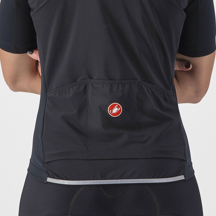 Castelli PERFETTO RoS 2W WIND Kabát Női Fekete | TMRPFDQ-65