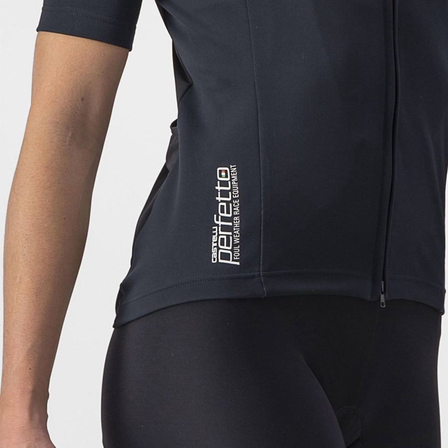 Castelli PERFETTO RoS 2W WIND Kabát Női Fekete | TMRPFDQ-65