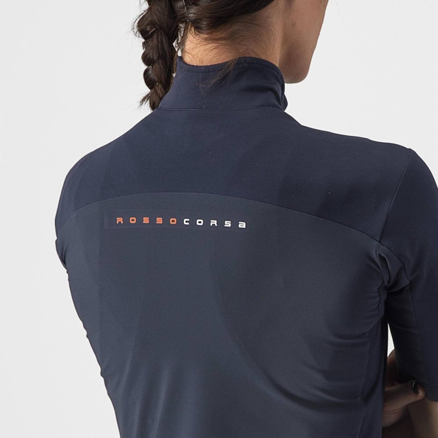 Castelli PERFETTO RoS 2W WIND Kabát Női Kék | PRIVNSH-47