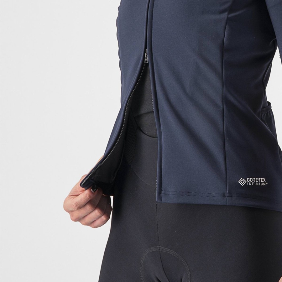 Castelli PERFETTO RoS 2W WIND Kabát Női Kék | PRIVNSH-47