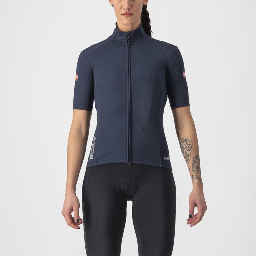 Castelli PERFETTO RoS 2W WIND Kabát Női Kék | PRIVNSH-47