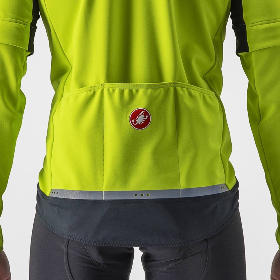 Castelli PERFETTO RoS 2 CONVERTIBLE Kabát Férfi Világos Zöld Sötétszürke | MBGTJXO-17