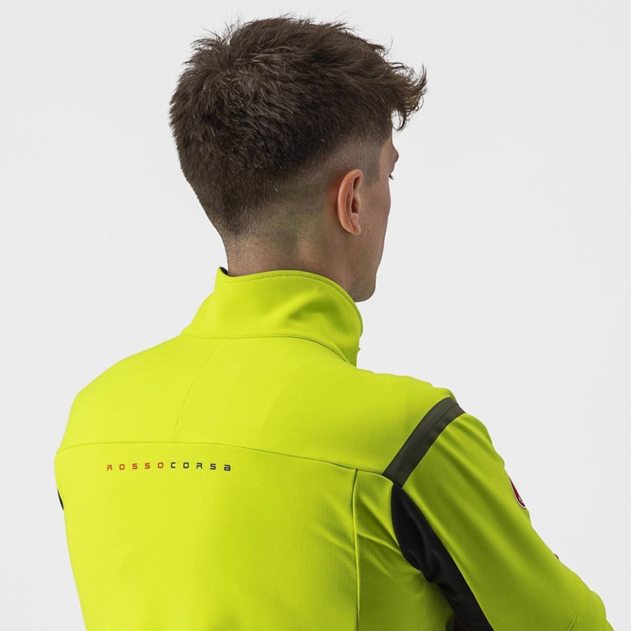 Castelli PERFETTO RoS 2 CONVERTIBLE Kabát Férfi Világos Zöld Sötétszürke | MBGTJXO-17