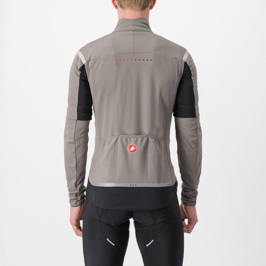 Castelli PERFETTO RoS 2 CONVERTIBLE Kabát Férfi Szürke Khaki Szürke | AWFRCDO-03