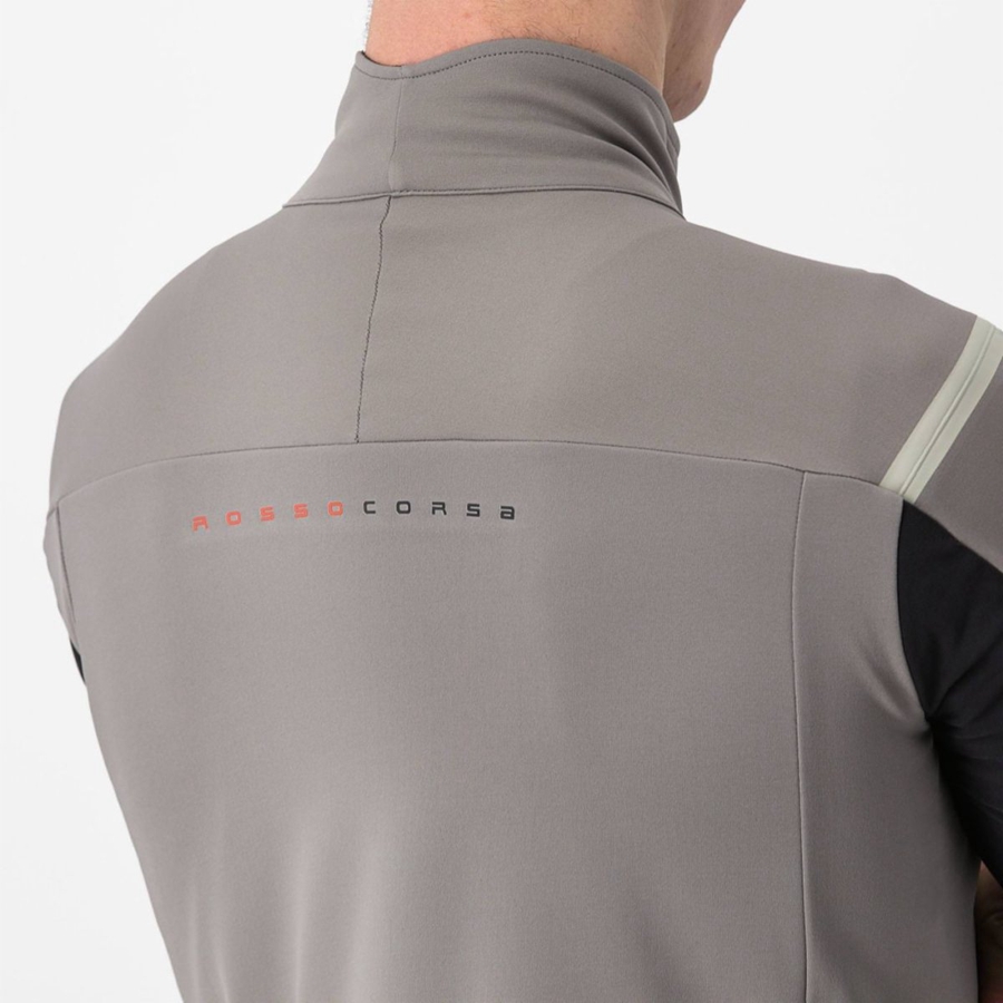 Castelli PERFETTO RoS 2 CONVERTIBLE Kabát Férfi Szürke Khaki Szürke | AWFRCDO-03