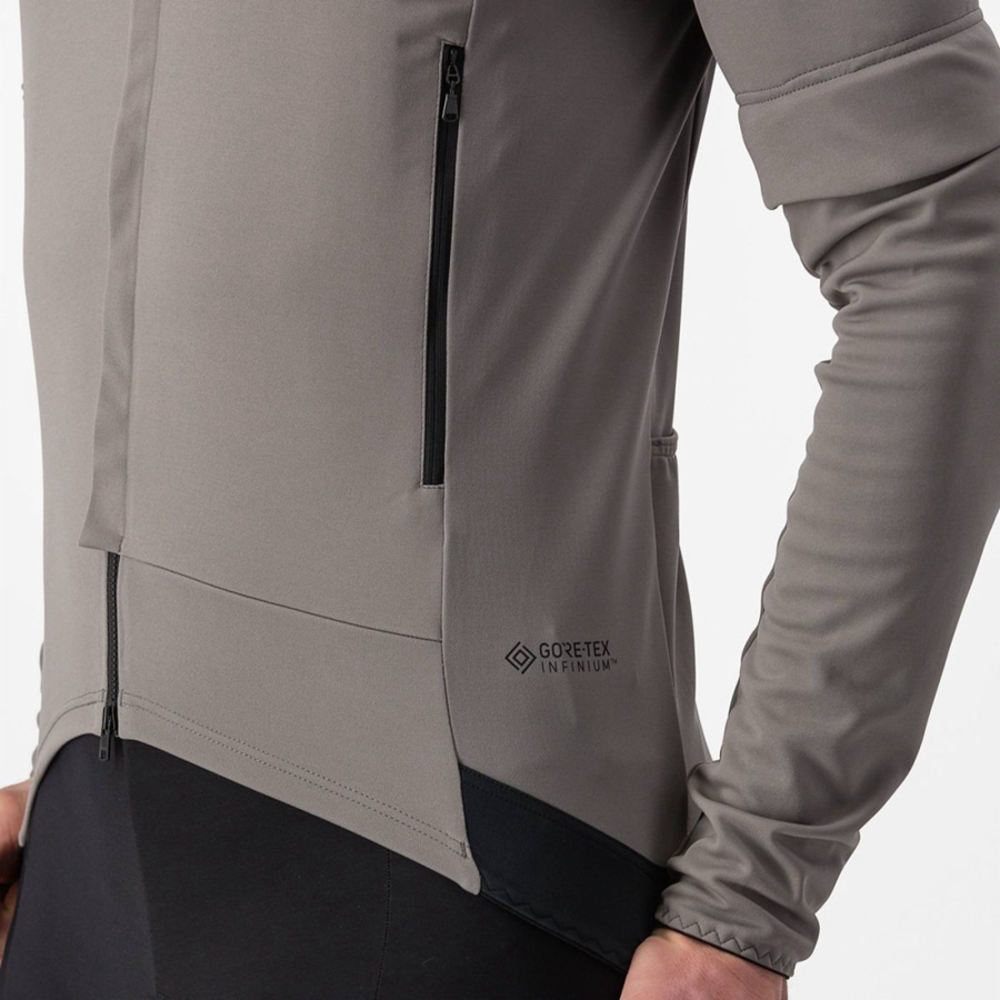 Castelli PERFETTO RoS 2 CONVERTIBLE Kabát Férfi Szürke Khaki Szürke | AWFRCDO-03