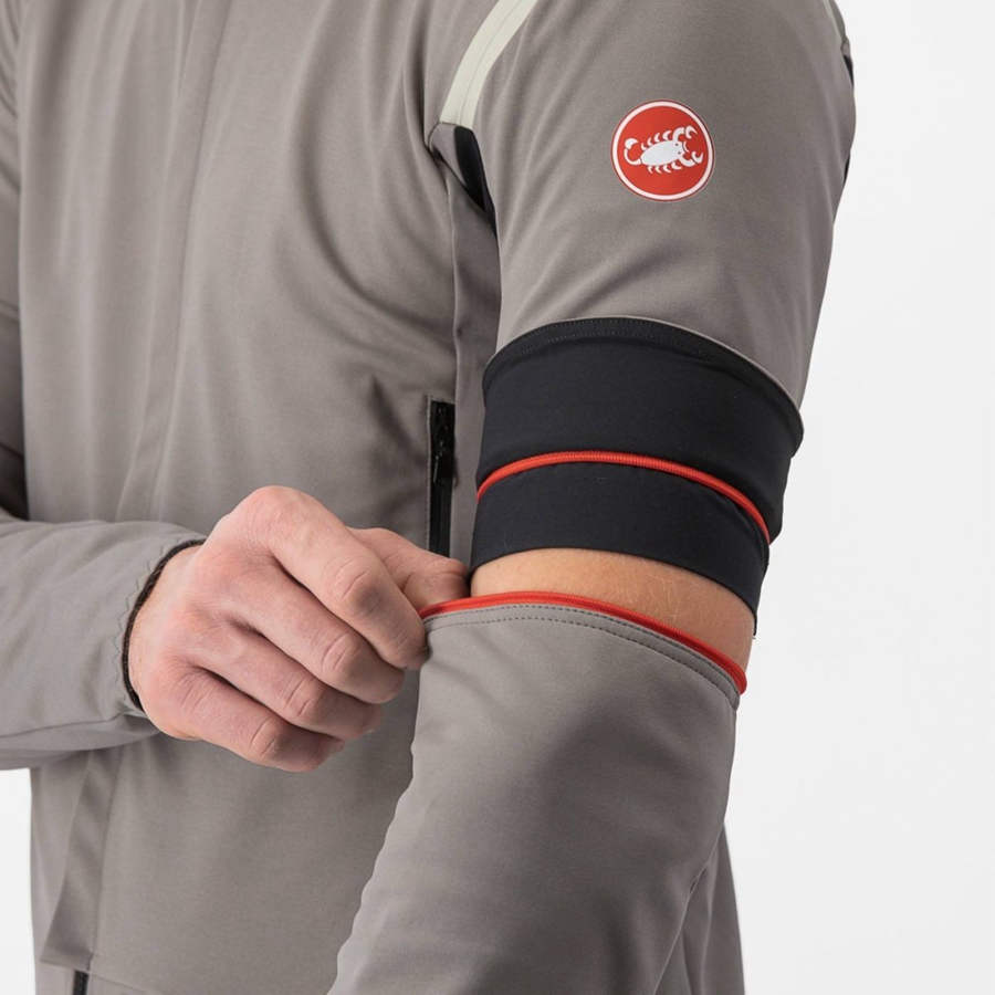 Castelli PERFETTO RoS 2 CONVERTIBLE Kabát Férfi Szürke Khaki Szürke | AWFRCDO-03