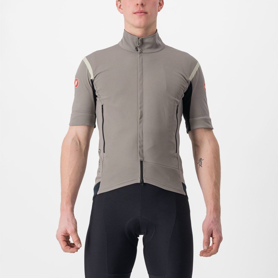 Castelli PERFETTO RoS 2 CONVERTIBLE Kabát Férfi Szürke Khaki Szürke | AWFRCDO-03