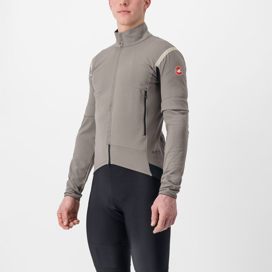 Castelli PERFETTO RoS 2 CONVERTIBLE Kabát Férfi Szürke Khaki Szürke | AWFRCDO-03