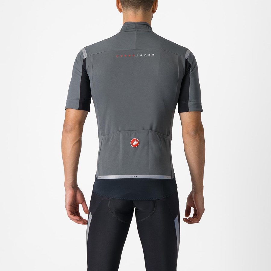 Castelli PERFETTO RoS 2 CONVERTIBLE Kabát Férfi Szürke Titán | RCMDNQU-97