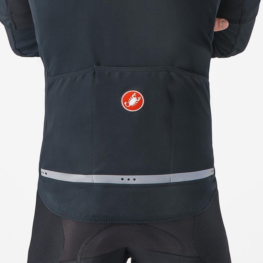 Castelli PERFETTO RoS 2 CONVERTIBLE Kabát Férfi Fekete Fekete | EIMXTZA-26