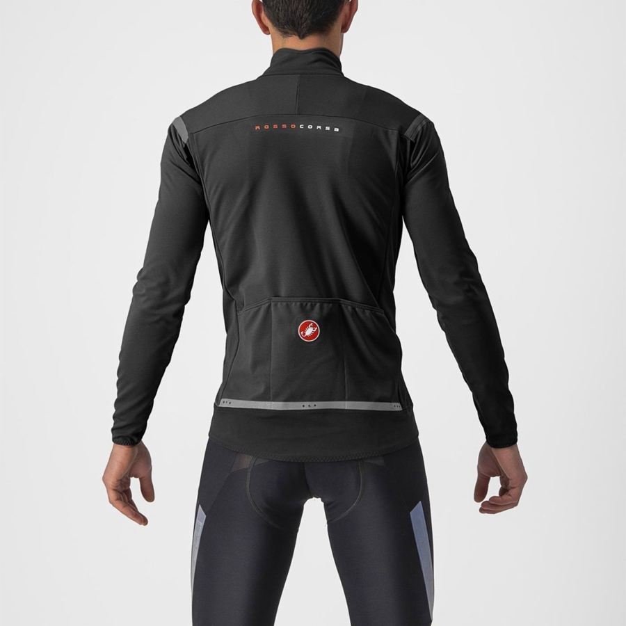 Castelli PERFETTO RoS 2 Kabát Férfi Fekete Fekete | YFTKJPA-23