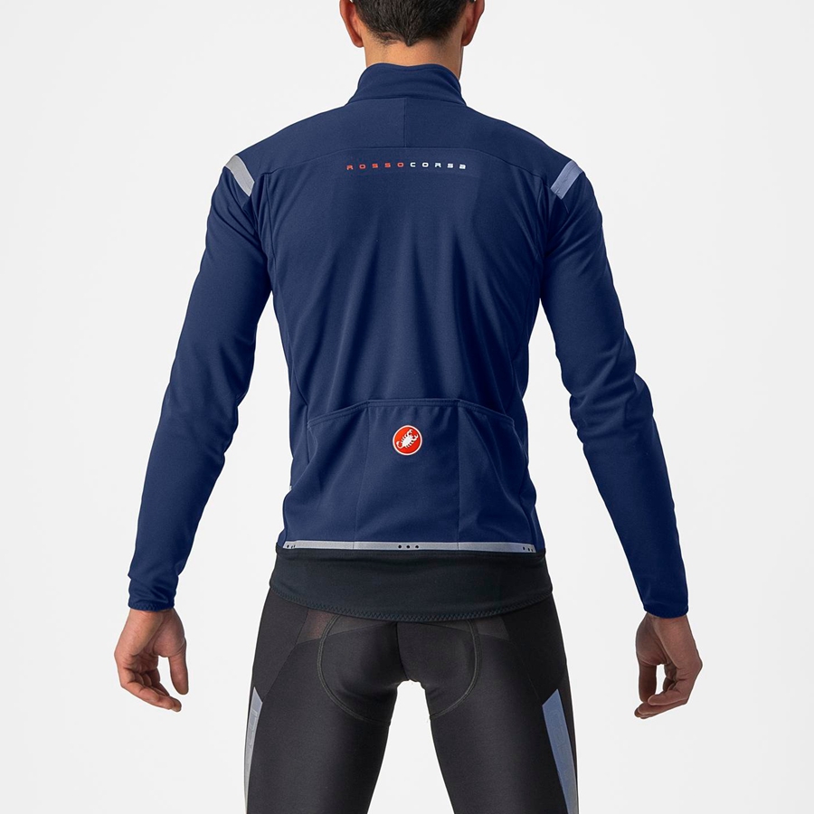 Castelli PERFETTO RoS 2 Kabát Férfi Kék Titán | LBPUOGX-86