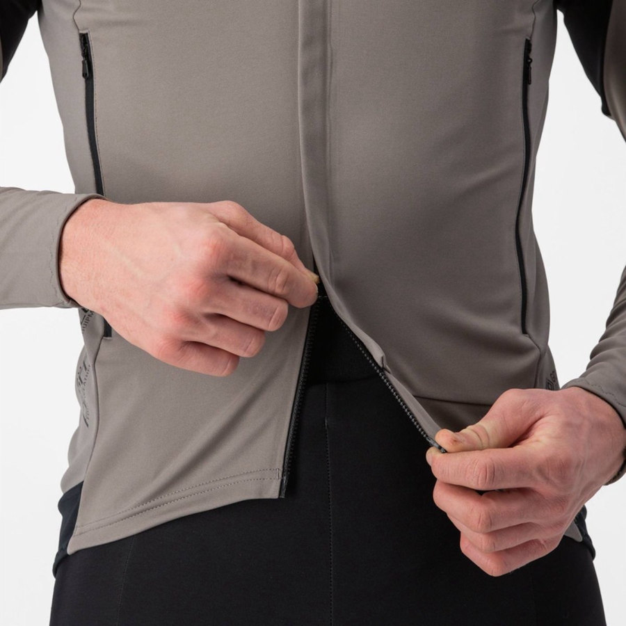 Castelli PERFETTO RoS 2 Kabát Férfi Szürke Khaki Szürke | QRSPZNM-65