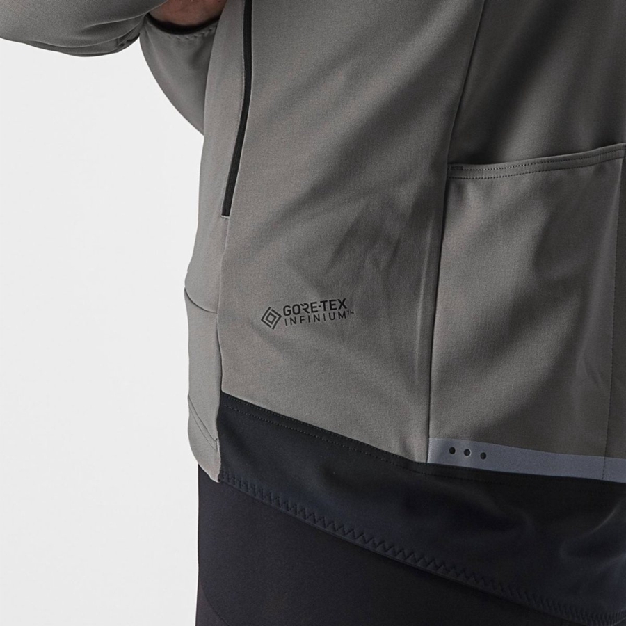 Castelli PERFETTO RoS 2 Kabát Férfi Szürke Khaki Szürke | QRSPZNM-65