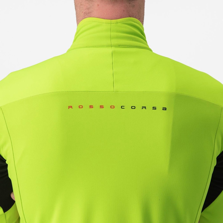 Castelli PERFETTO RoS 2 Kabát Férfi Világos Zöld Sötétszürke | LPDZUTG-70