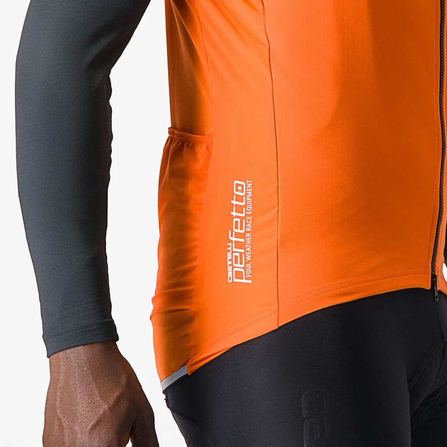 Castelli PERFETTO RoS 2 Mellény Férfi Piros Narancssárga | BDPSLHM-16