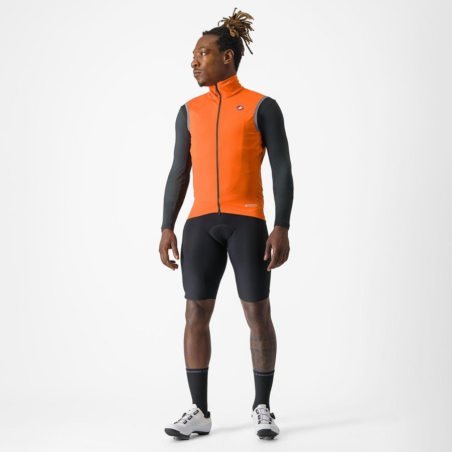 Castelli PERFETTO RoS 2 Mellény Férfi Piros Narancssárga | BDPSLHM-16