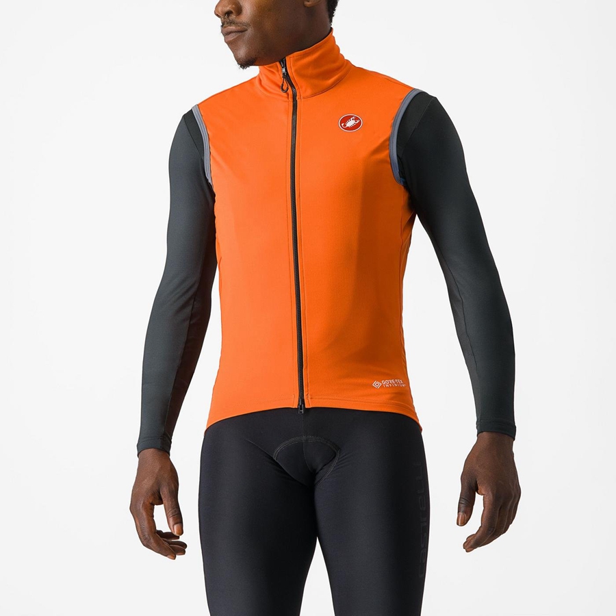 Castelli PERFETTO RoS 2 Mellény Férfi Piros Narancssárga | BDPSLHM-16