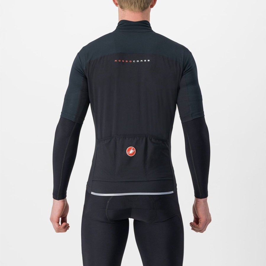 Castelli PERFETTO RoS 2 WIND Kabát Férfi Fekete | AREWKMJ-62