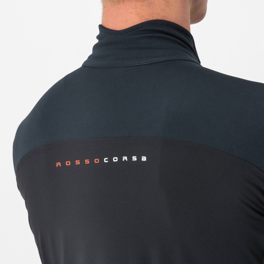 Castelli PERFETTO RoS 2 WIND Kabát Férfi Fekete | AREWKMJ-62