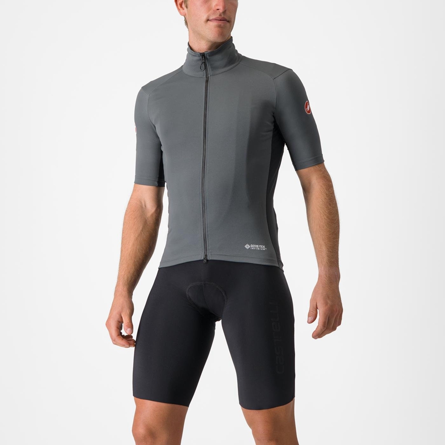 Castelli PERFETTO RoS 2 WIND Kabát Férfi Szürke | YWOUIRX-06