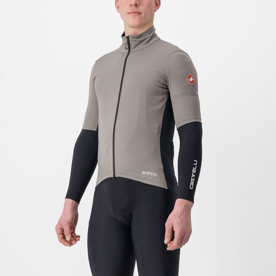 Castelli PERFETTO RoS 2 WIND Kabát Férfi Szürke | BEVZXYU-30