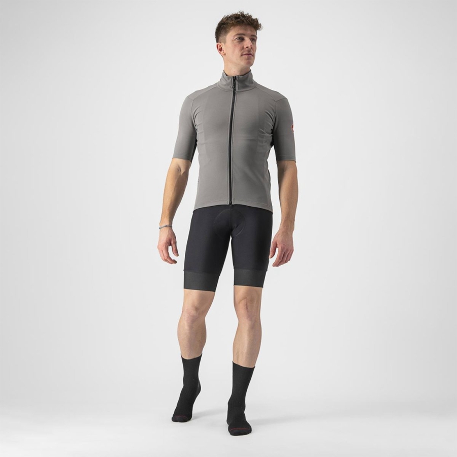 Castelli PERFETTO RoS 2 WIND Kabát Férfi Szürke | BEVZXYU-30