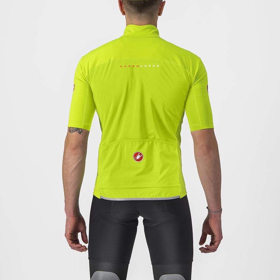 Castelli PERFETTO RoS 2 WIND Kabát Férfi Világos Zöld | GJASNOQ-94