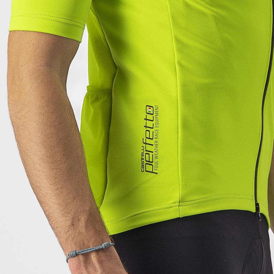 Castelli PERFETTO RoS 2 WIND Kabát Férfi Világos Zöld | GJASNOQ-94