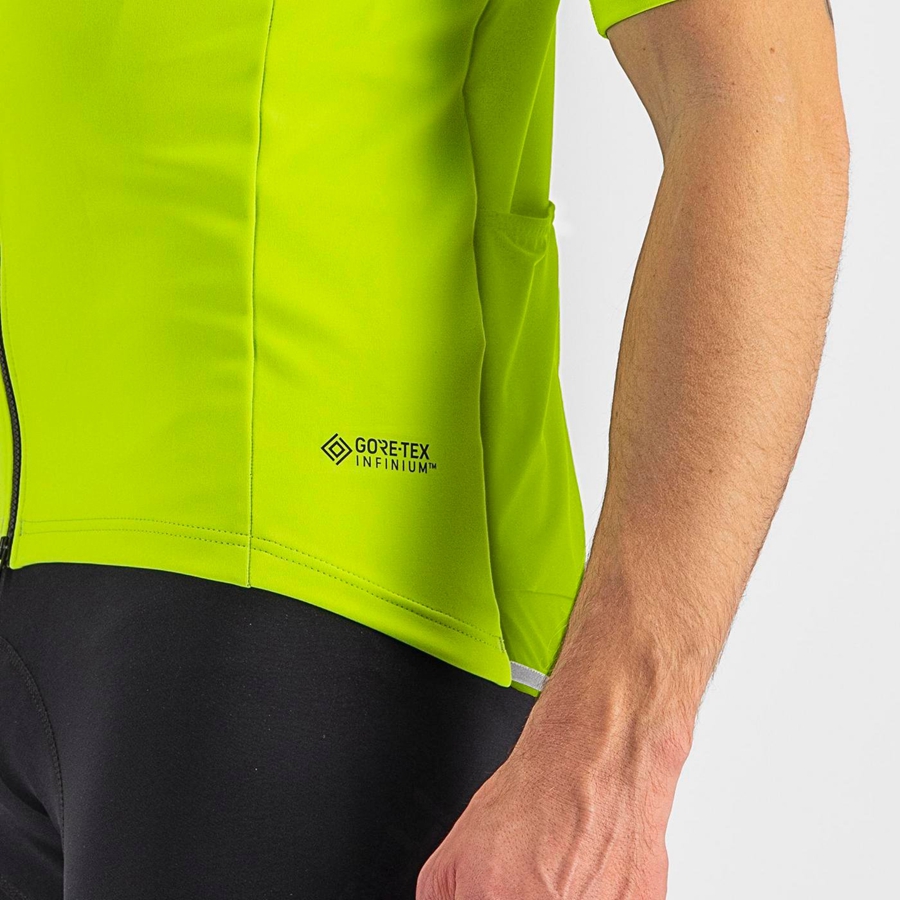 Castelli PERFETTO RoS 2 WIND Kabát Férfi Világos Zöld | GJASNOQ-94