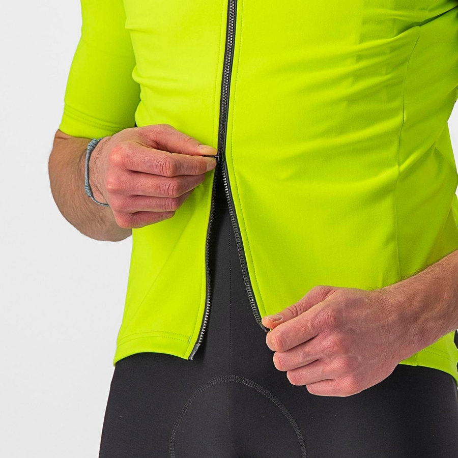 Castelli PERFETTO RoS 2 WIND Kabát Férfi Világos Zöld | GJASNOQ-94