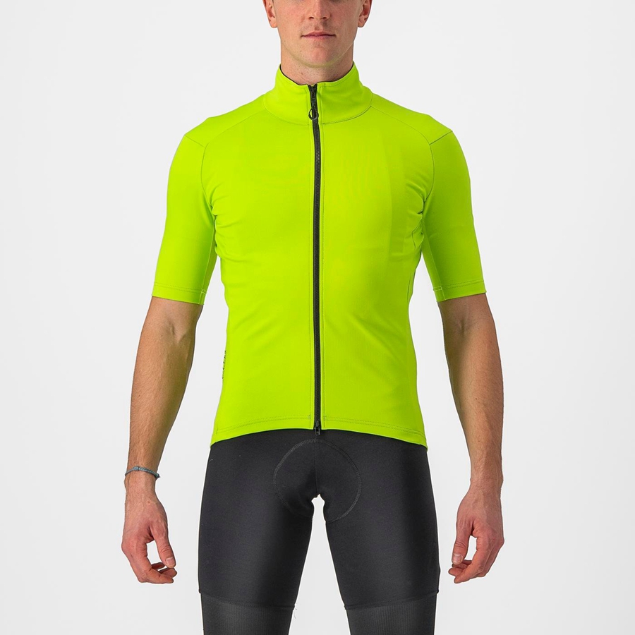 Castelli PERFETTO RoS 2 WIND Kabát Férfi Világos Zöld | GJASNOQ-94