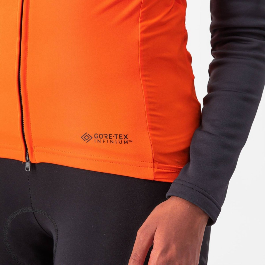 Castelli PERFETTO RoS 2 W Mellény Női Piros Narancssárga | MLPKRTH-80