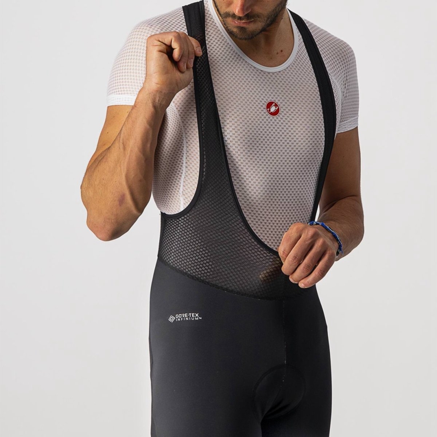 Castelli POLARE 3 Harisnya Bib-vel Férfi Fekete | VIPXAKN-13