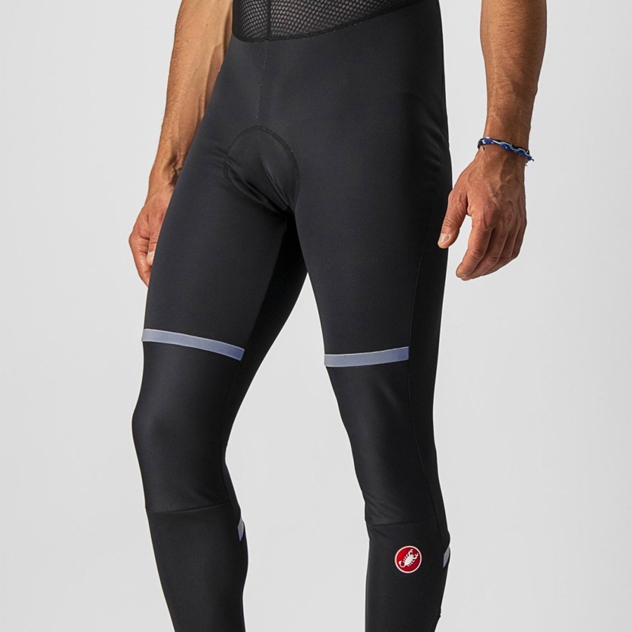 Castelli POLARE 3 Harisnya Bib-vel Férfi Fekete | VIPXAKN-13