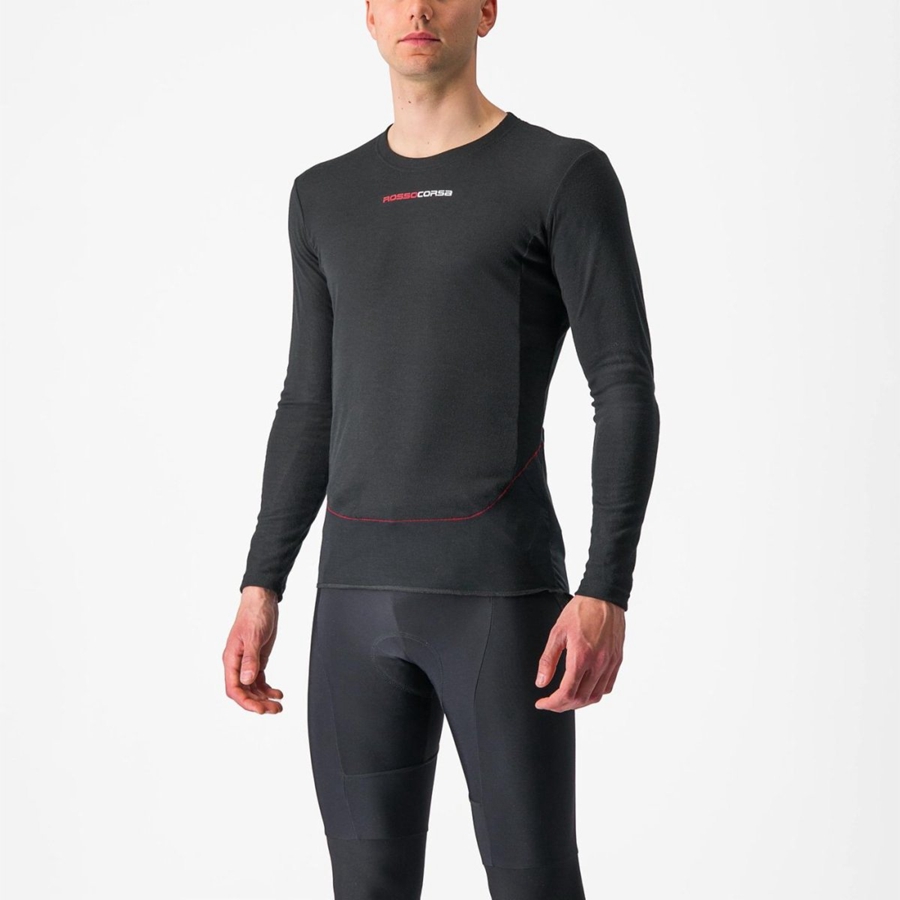 Castelli PROSECCO TECH LONG SLEEVE Base Layer Férfi Fekete | PEABXRH-67