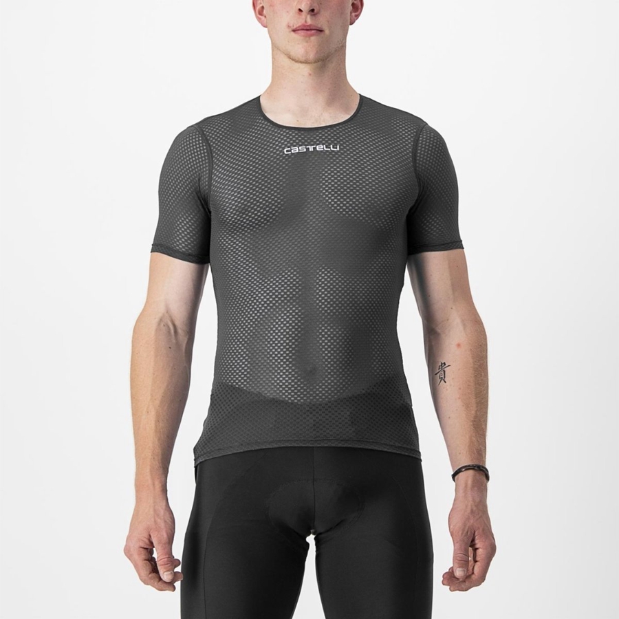 Castelli PRO MESH 2.0 SHORT SLEEVE Base Layer Férfi Fekete | FAZONCP-52