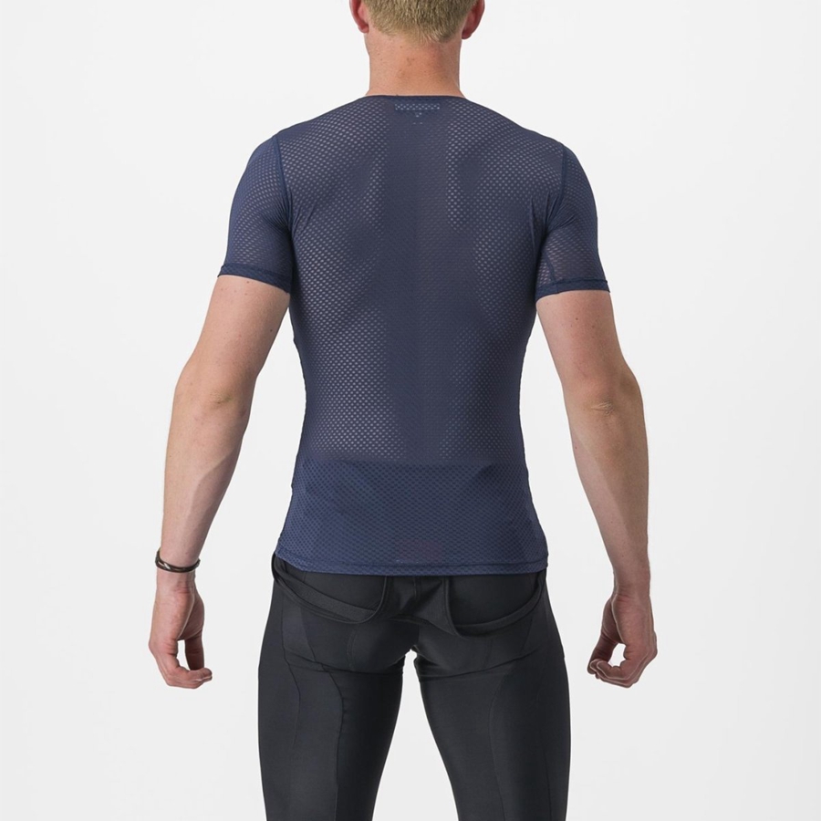 Castelli PRO MESH 2.0 SHORT SLEEVE Base Layer Férfi Kék | KFRIQUT-40