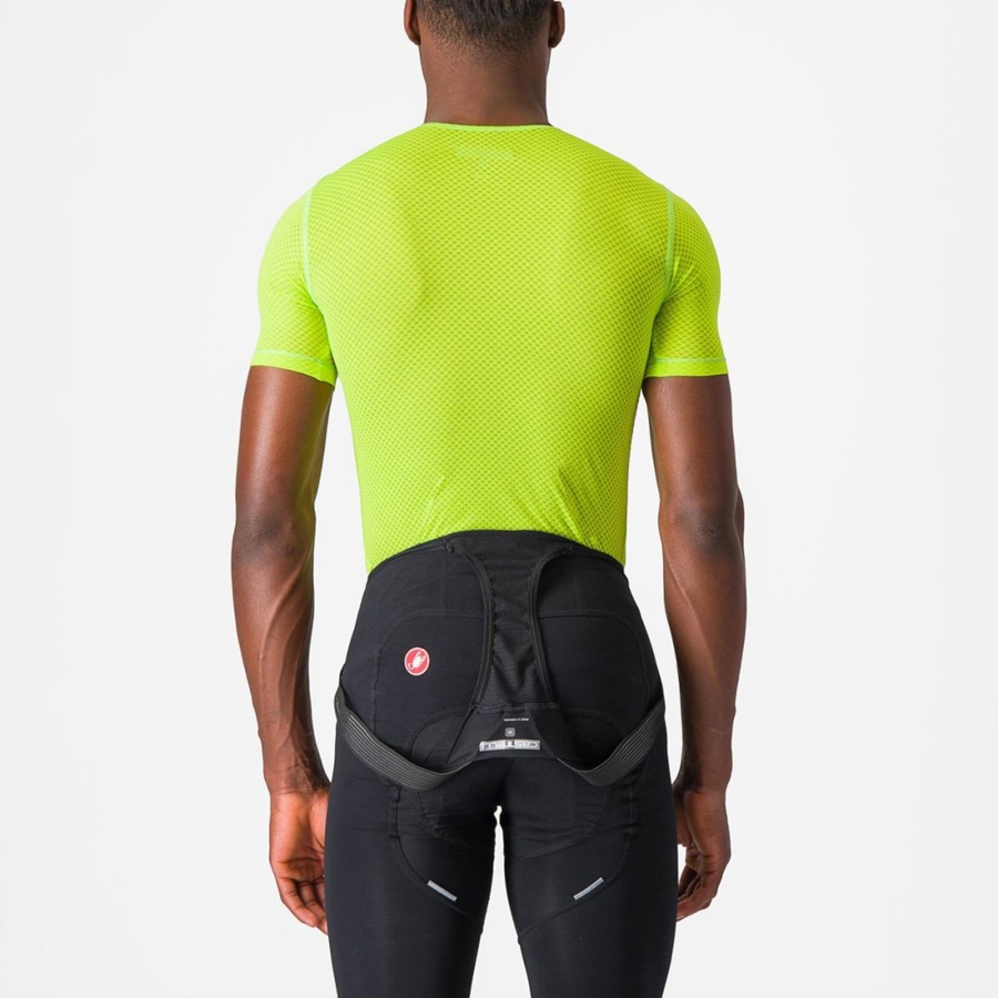 Castelli PRO MESH 2.0 SHORT SLEEVE Base Layer Férfi Világos Zöld | PSGAHNZ-72