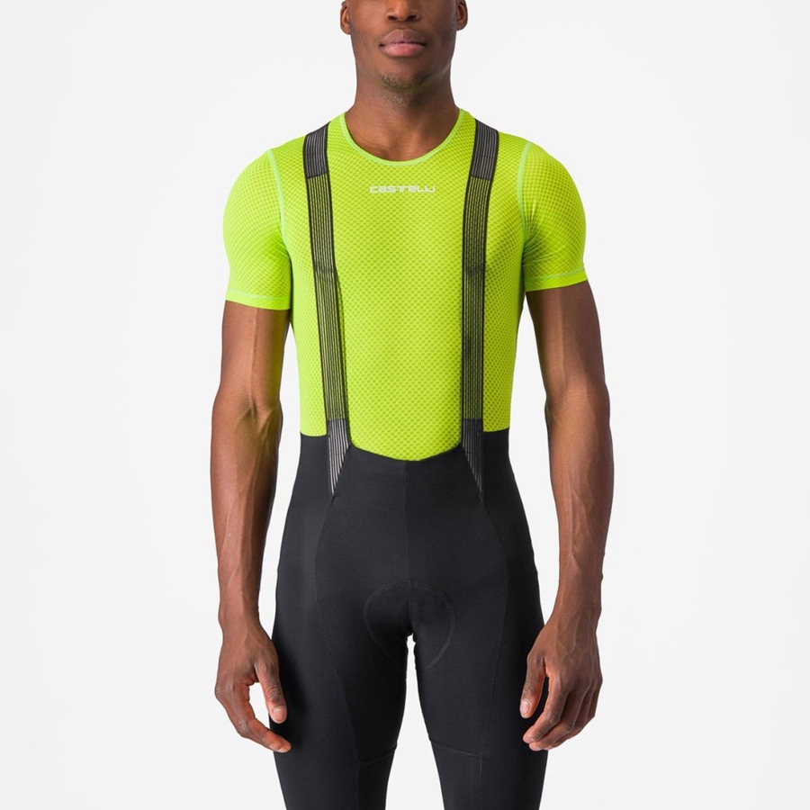 Castelli PRO MESH 2.0 SHORT SLEEVE Base Layer Férfi Világos Zöld | PSGAHNZ-72